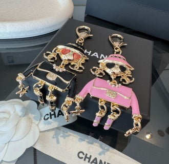 Chanel Elegant Doll Pendant Handbag Charm