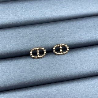 Hermès Midnight Link Oval Stud Earrings
