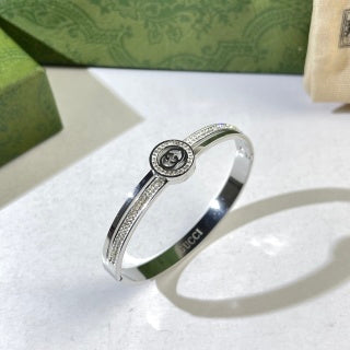 Gucci GG Medallion Crystal Cuff Bracelet