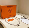 Hermès Chaine d’Ancre H Pendant Silver Necklace