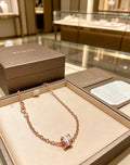 Bvlgari Rose Gold Circle Pendant Necklace – Elegant Luxury Jewelry